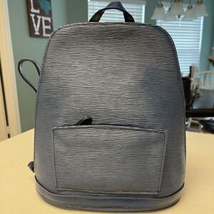 Design by Pristine - Blue vinyl backpack bag